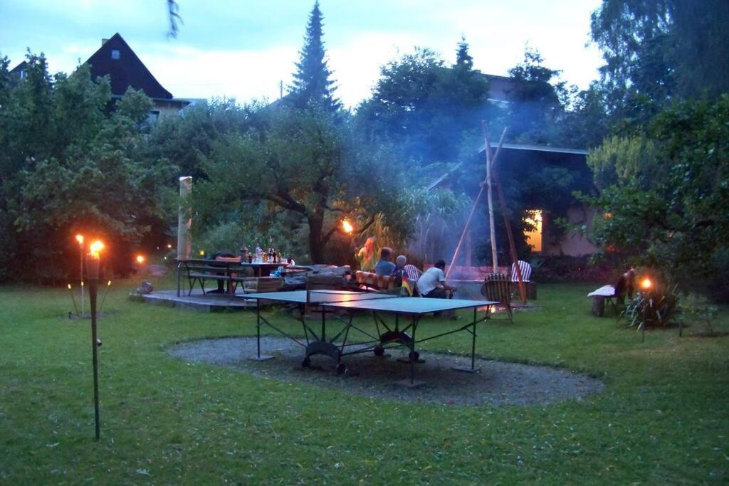 Gartentraum, Feuergrill, Kids-Spielwelt, 4Raeume Hartenstein  Εξωτερικό φωτογραφία